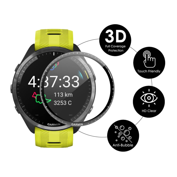 1pcs For Garmin Forerunner 965 ENKAY Hat-Prince 3D Full Coverage Soft PC Edge + PMMA HD Screen Protector Film - Smart Wear by ENKAY | Online Shopping South Africa | PMC TechLife