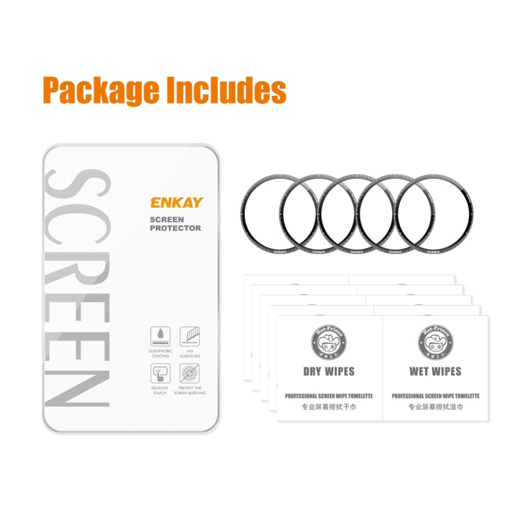 5pcs Compatible with Garmin Compatible witherunner 965 ENKAY Hat-Prince 3D Full Coverage Soft PC Edge + PMMA HD Screen Protector Film - Screen Protector by ENKAY | Online Shopping South Africa | PMC TechLife | Buy Now Pay Later Mobicred