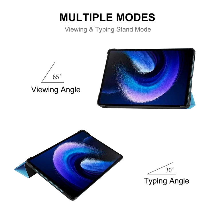 For Xiaomi Pad 6 / Pad 6 Pro ENKAY Tri-fold Custer Texture Leather Stand Smart Case(Dark Green) - free shipping - PMC TechLife - Order now!