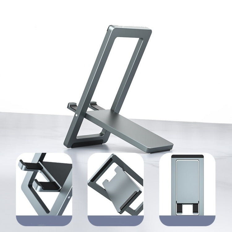 H18 Multifunctional Portable Phone Tablet Desktop Folding Stand(Gray) - Desktop Holder by PMC TechLife | Online Shopping South Africa | PMC TechLife