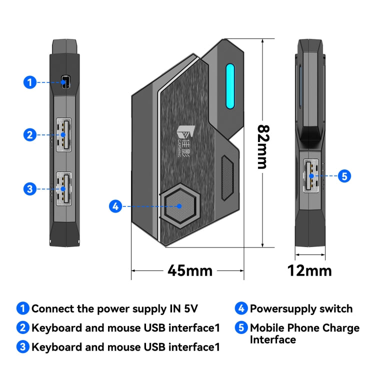 Gamwing Mix SE Bluetooth 5.0 Elite Mobile Controller Keyboard Mouse Converter - Other by PMC TechLife | Online Shopping South Africa | PMC TechLife