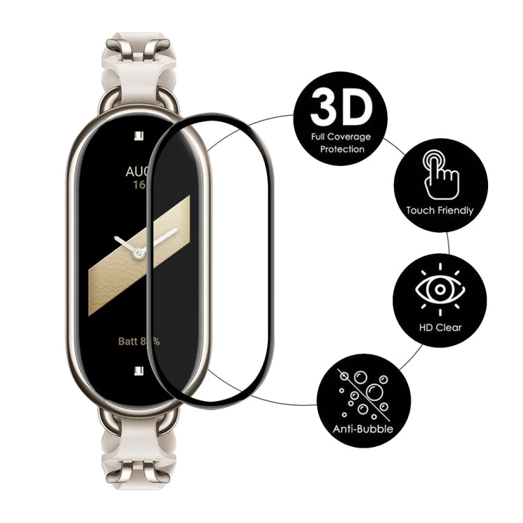 2pcs For Xiaomi Band 8 ENKAY Hat-Prince 3D Full Coverage Soft PC Edge + PMMA HD Screen Protector Film - Smart Wear by ENKAY | Online Shopping South Africa | PMC TechLife