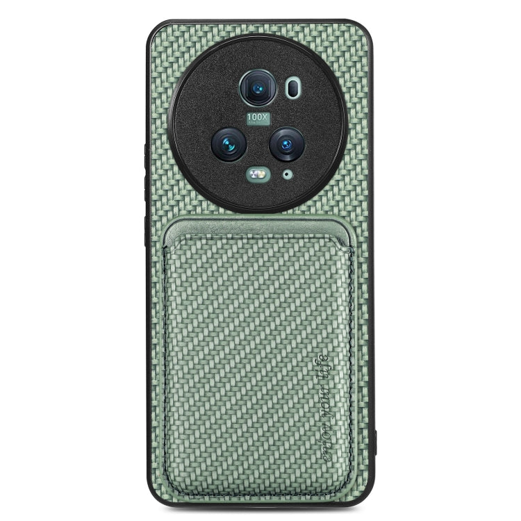 For Honor Magic5 Pro Carbon Fiber Leather Card Magsafe Magnetic Phone Case(Green) - free shipping - PMC TechLife - Order now!