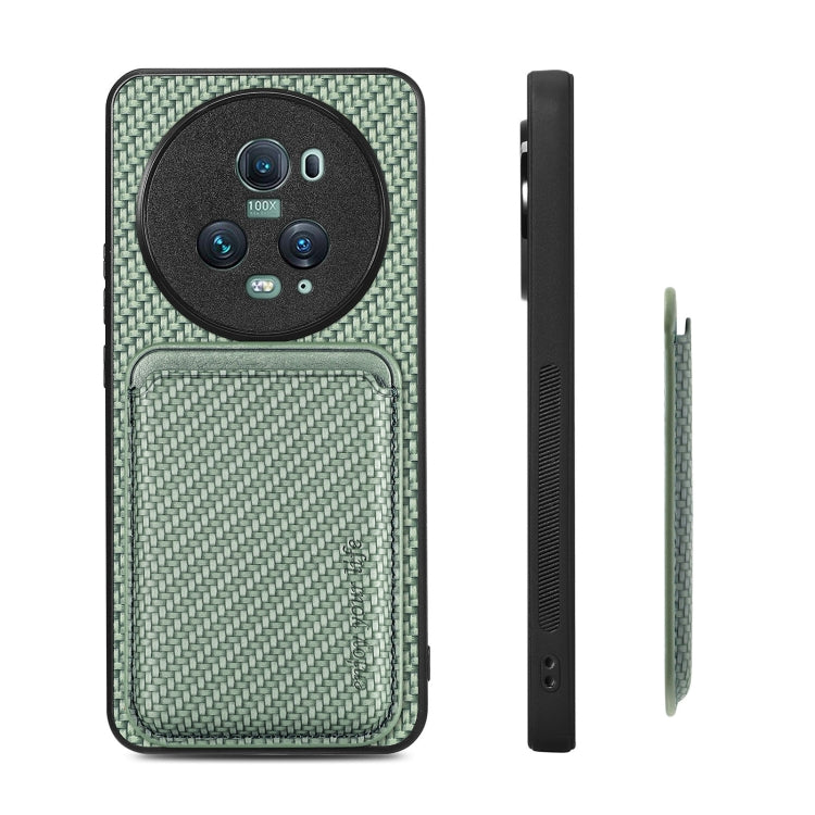 For Honor Magic5 Pro Carbon Fiber Leather Card Magsafe Magnetic Phone Case(Green) - free shipping - PMC TechLife - Order now!