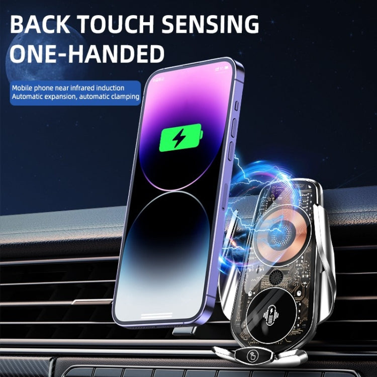 Q7 Magnetic Wireless Fast Charging Car Mobile Phone Charger Bracket with Start Button (Black) - Wireless Charger Holders by PMC TechLife | Online Shopping South Africa | PMC TechLife