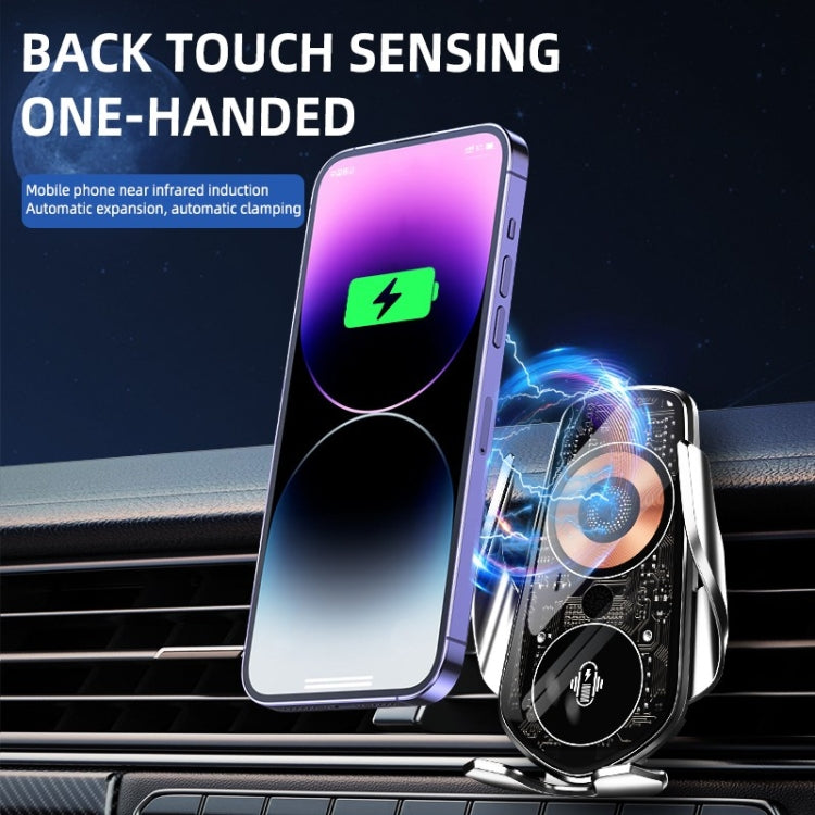 Q8 Universal Air Vent Mount Magnetic Mobile Phone Wireless Charging Car Holder without Start Button(Silver) - Wireless Charger Holders by PMC TechLife | Online Shopping South Africa | PMC TechLife