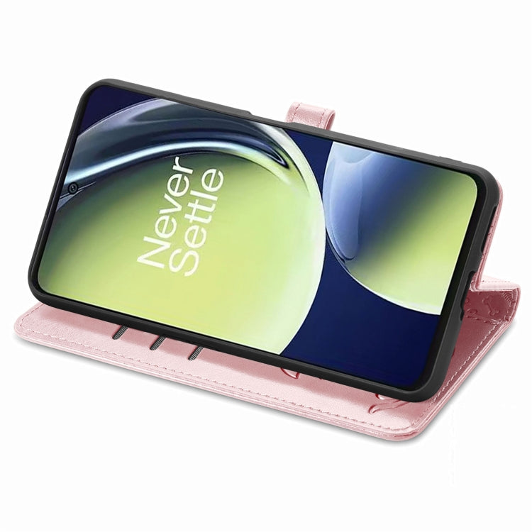 For OnePlus Nord CE 3 Lite Cat and Dog Embossed Leather Phone Case(Rose Gold) - free shipping - PMC TechLife - Order now!