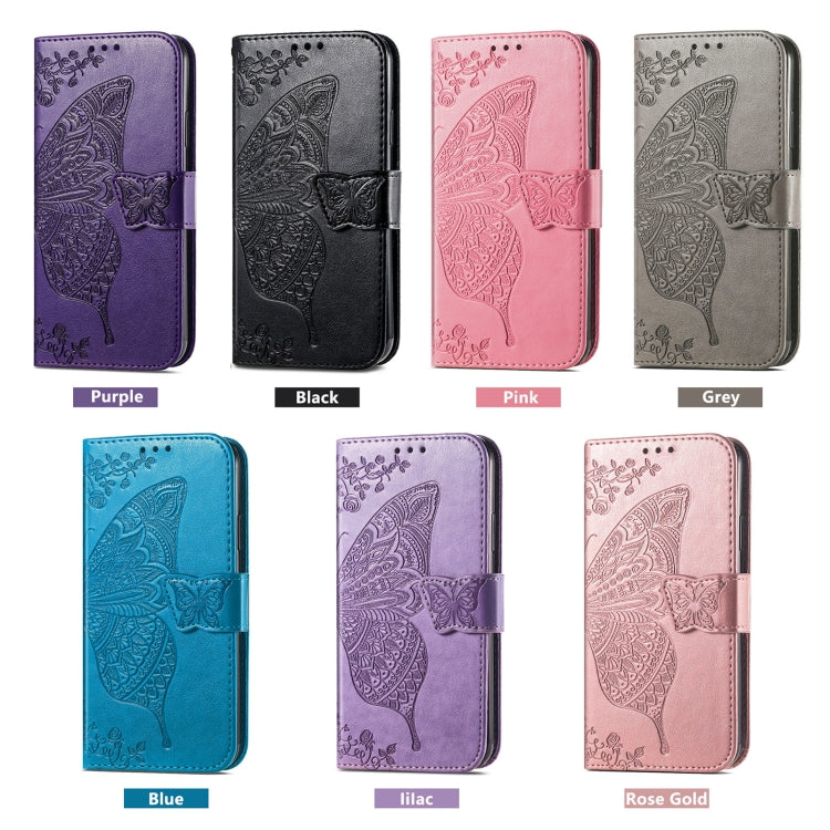 For Nokia C32 Butterfly Love Flower Embossed Leather Phone Case(Lavender) - free shipping - PMC TechLife - Order now!