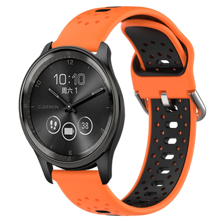 For GarminMove Trend 20mm Breathable Two-Color Silicone Watch Band(Orange+Black) -  by PMC TechLife | Online Shopping South Africa | PMC TechLife