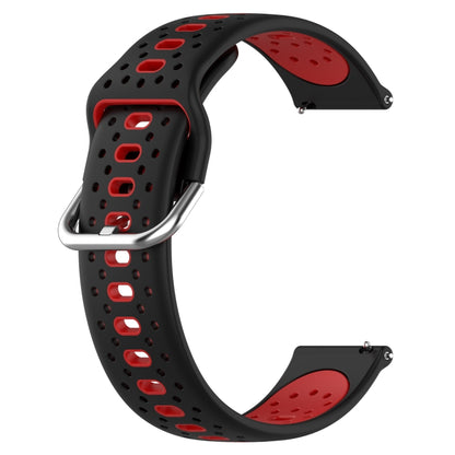 For Huawei Watch GT3 42mm 20mm Breathable Two-Color Silicone Watch Band(Black+Red) - Watch Bands by PMC Jewellery | Online Shopping South Africa | PMC Jewellery