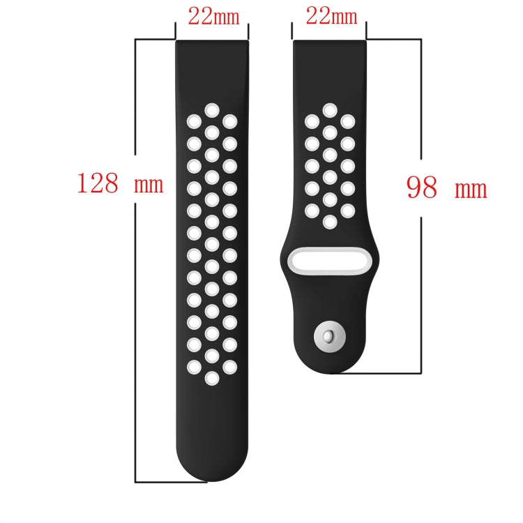 For Garmin Instinct 22mm Sports Breathable Silicone Watch Band(Grey+Black) -  by PMC TechLife | Online Shopping South Africa | PMC TechLife