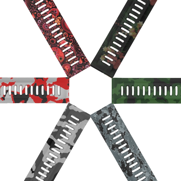 For Garmin Enduro 26mm Camouflage Printed Silicone Watch Band(Black+Digital  Camouflage) -  by PMC TechLife | Online Shopping South Africa | PMC TechLife