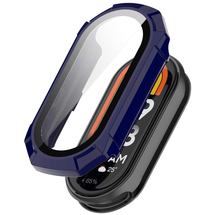 For Xiaomi Mi Band 8 ENKAY Hat-Prince Full Coverage PC Frame + Tempered Glass Film Watch Case(Blue) - free shipping - PMC TechLife - Order now!
