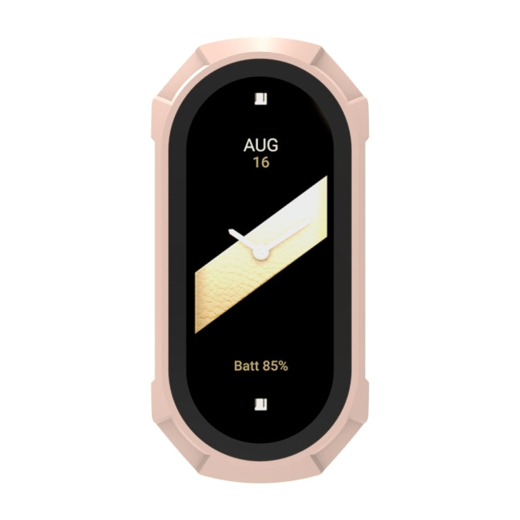 For Xiaomi Mi Band 8 ENKAY Hat-Prince Full Coverage PC Frame + Tempered Glass Film Watch Case(Black) - Watch Cases by ENKAY | Online Shopping South Africa | PMC TechLife | Buy Now Pay Later Mobicred