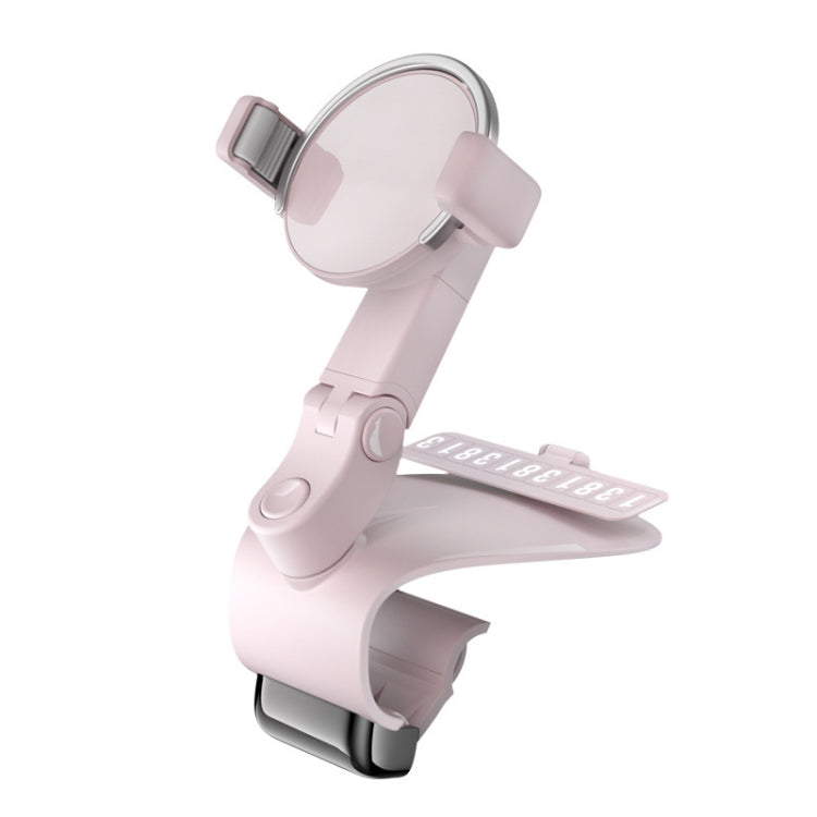 088 With Parking Phone Sign 360 Degrees Rotation Car Dashboard Mount Cell Phone Holder(Pink) - Car Holders by PMC TechLife | Online Shopping South Africa | PMC TechLife
