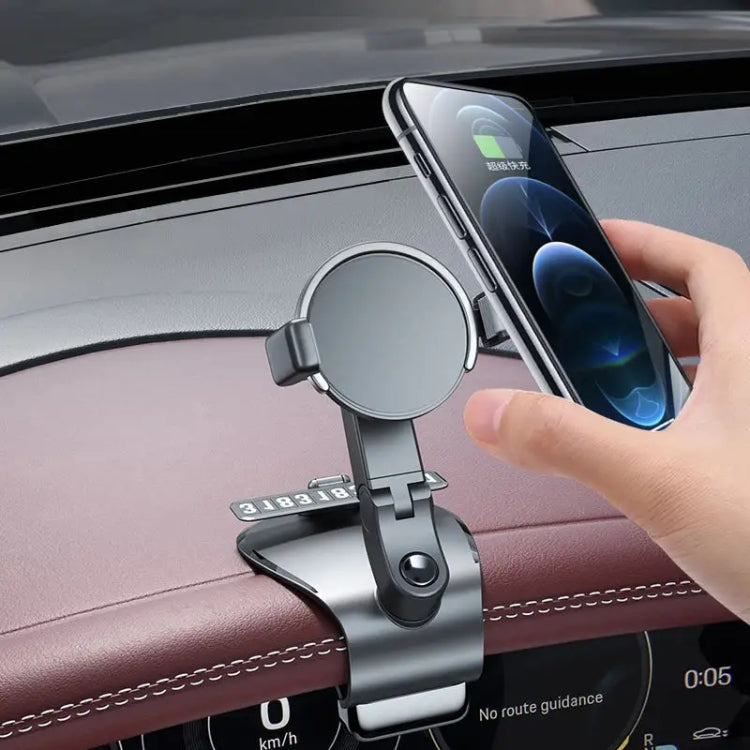 088 With Parking Phone Sign 360 Degrees Rotation Car Dashboard Mount Cell Phone Holder(Green) - Car Holders by PMC TechLife | Online Shopping South Africa | PMC TechLife