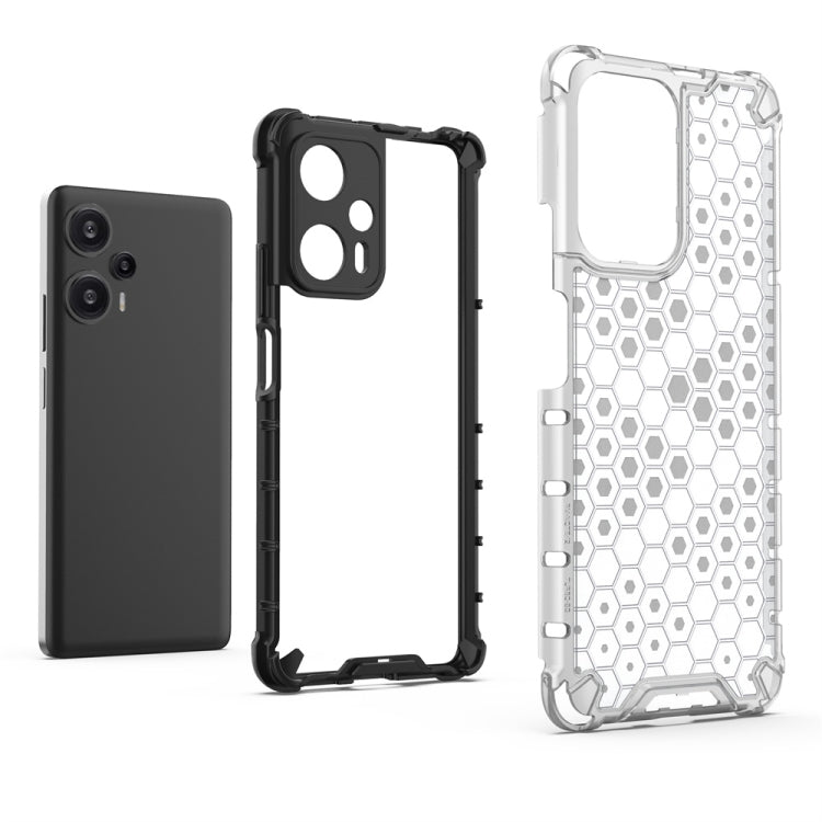 For Xiaomi Poco F5 Pro Shockproof Honeycomb Phone Case(Black) - Xiaomi Cases by PMC Jewellery | Online Shopping South Africa | PMC Jewellery