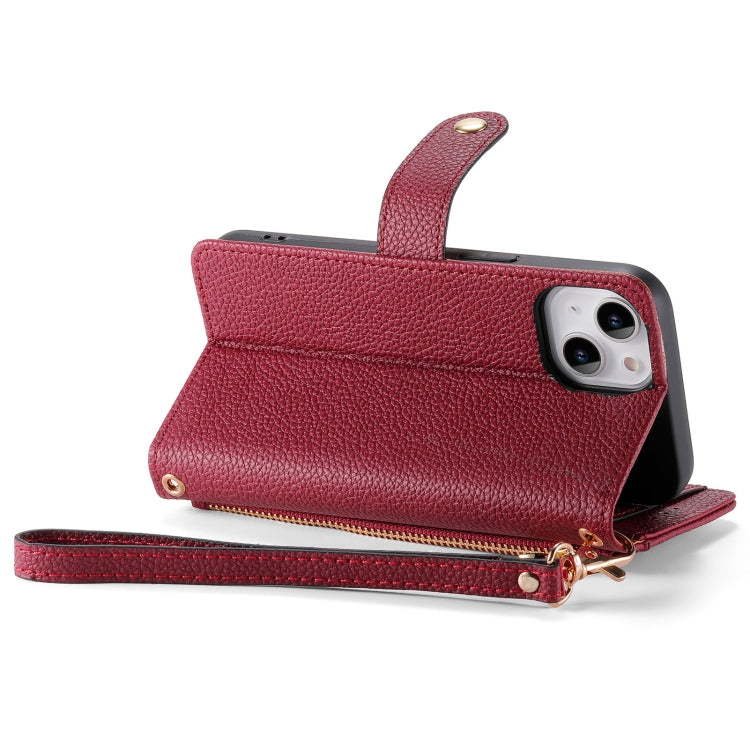 For iPhone 11 Love Zipper Lanyard Leather Phone Case(Red) - free shipping - PMC TechLife - Order now!