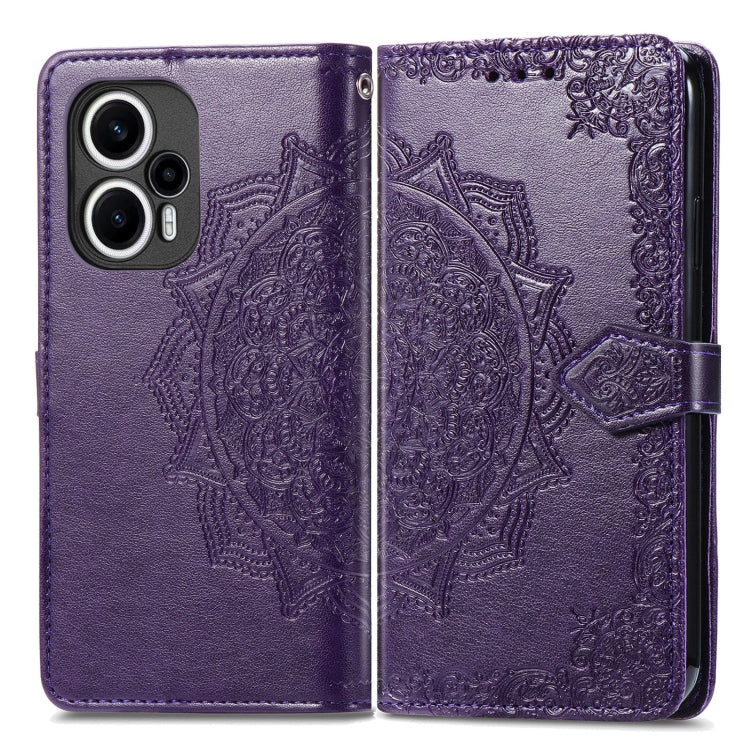 For Xiaomi Poco F5 Mandala Flower Embossed Leather Phone Case(Purple) - free shipping - PMC TechLife - Order now!