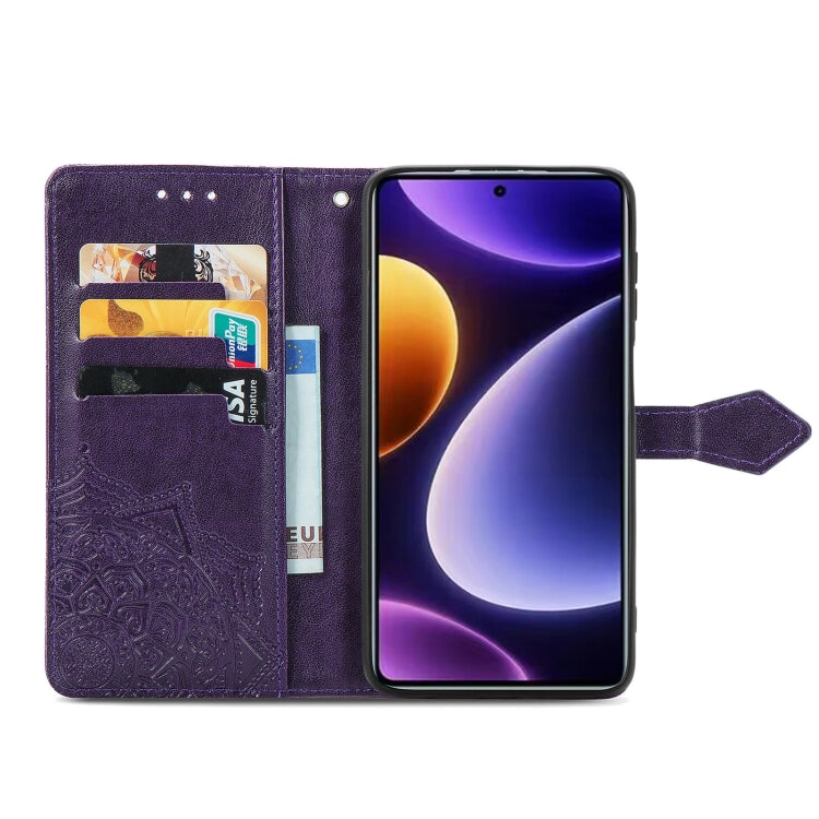 For Xiaomi Poco F5 Mandala Flower Embossed Leather Phone Case(Purple) - free shipping - PMC TechLife - Order now!