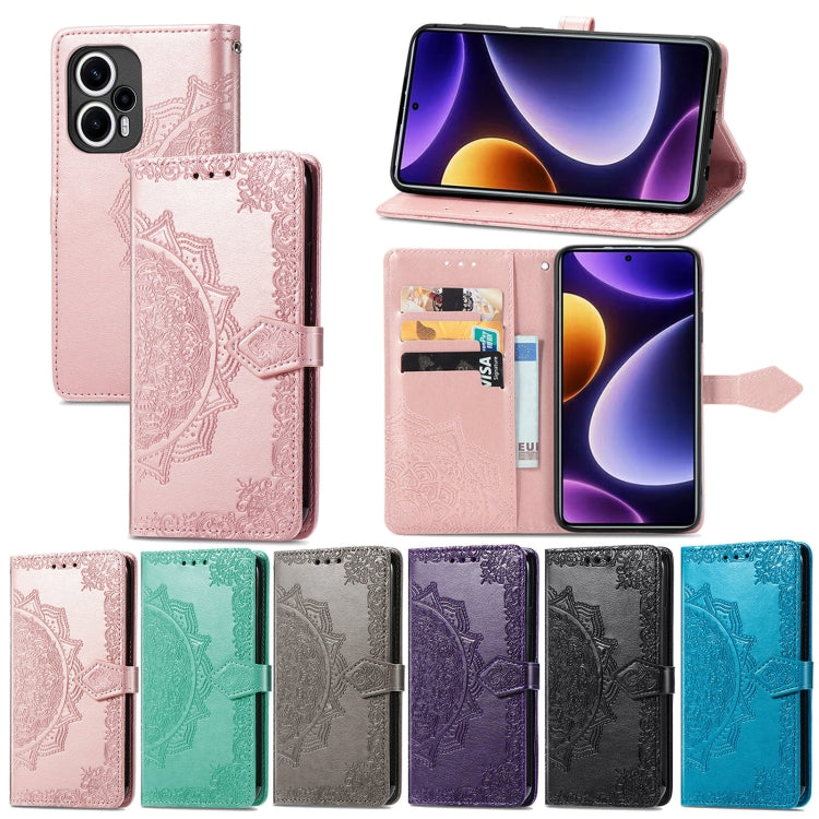 For Xiaomi Poco F5 Mandala Flower Embossed Leather Phone Case(Purple) - free shipping - PMC TechLife - Order now!