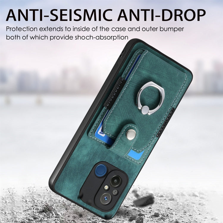 For Redmi Note 12 4G Retro Skin-feel Ring Card Wallet Phone Case(Brown) - free shipping - PMC TechLife - Order now!