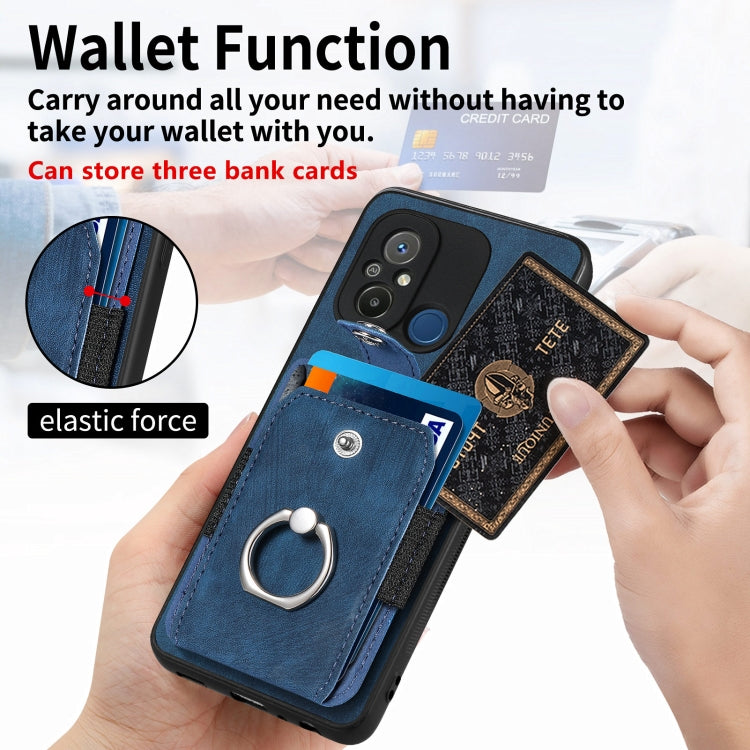 For Redmi Note 12 Pro+ Retro Skin-feel Ring Card Wallet Phone Case(Purple) - free shipping - PMC TechLife - Order now!