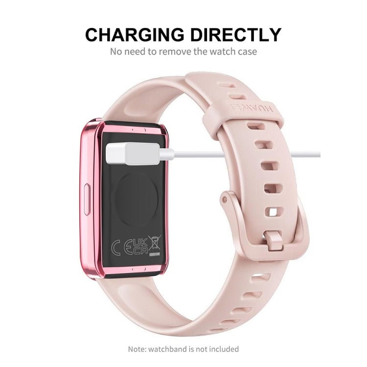 For Huawei Band 10 / 9 / 8 ENKAY Hat-Prince Full Coverage Electroplated Soft TPU Case with Screen Protection(Black) - Watch Cases by ENKAY | Online Shopping South Africa | PMC TechLife | Buy Now Pay Later Mobicred