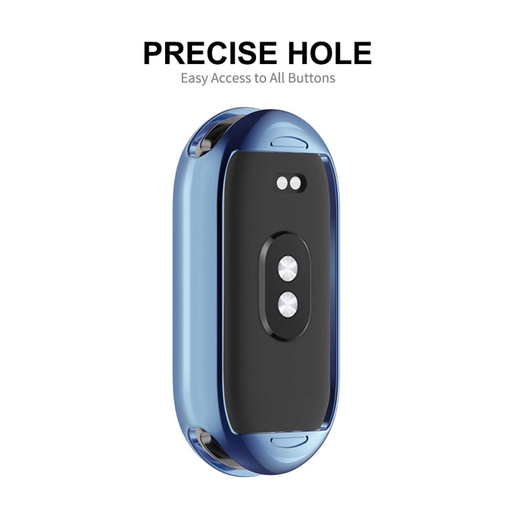 For Xiaomi Mi Band 8 ENKAY Hat-Prince Full Coverage Electroplated Soft TPU Watch Case with Screen Protection(Dark Green) - Watch Cases by ENKAY | Online Shopping South Africa | PMC Jewellery