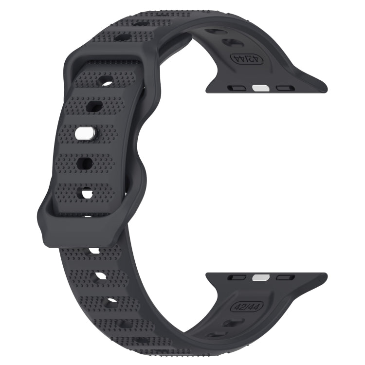 For Apple Watch SE 2022 40mm Reverse Buckle Dot Texture Silicone Watch Band(Dark Gray) - Watch Bands by PMC TechLife | Online Shopping South Africa | PMC TechLife