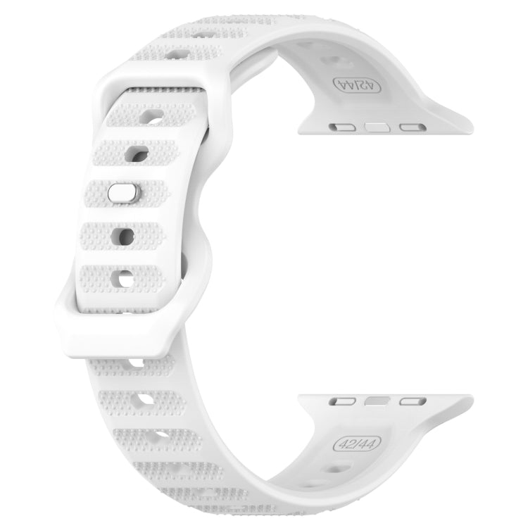 For Apple Watch 5 40mm Reverse Buckle Dot Texture Silicone Watch Band(White) - Watch Bands by PMC TechLife | Online Shopping South Africa | PMC TechLife