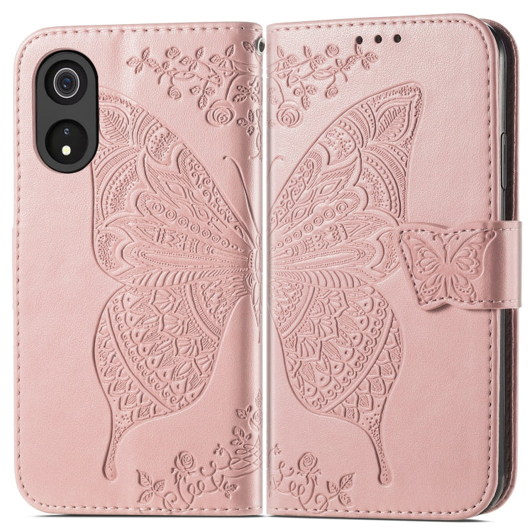 For Cubot P60 Butterfly Love Flower Embossed Leather Phone Case(Rose Gold) - free shipping - PMC TechLife - Order now!