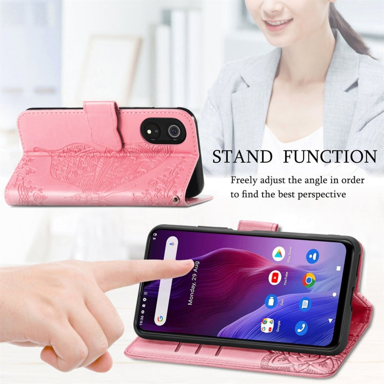 For Cubot P60 Butterfly Love Flower Embossed Leather Phone Case(Rose Gold) - free shipping - PMC TechLife - Order now!