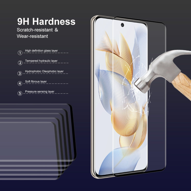For Honor 90 5pcs ENKAY Hat-Prince Hot Bending Full Coverage Side Glue Tempered Glass Film - Honor Tempered Glass by ENKAY | Online Shopping South Africa | PMC TechLife | Buy Now Pay Later Mobicred