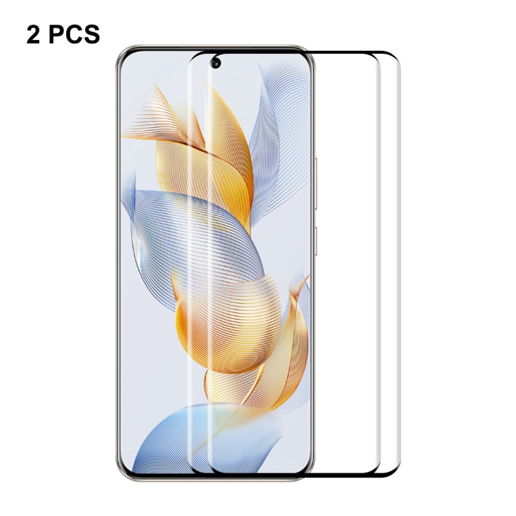 For Honor 90 2pcs ENKAY Hat-Prince Hot Bending Full Coverage Side Glue Tempered Glass Film - Honor Tempered Glass by ENKAY | Online Shopping South Africa | PMC TechLife | Buy Now Pay Later Mobicred