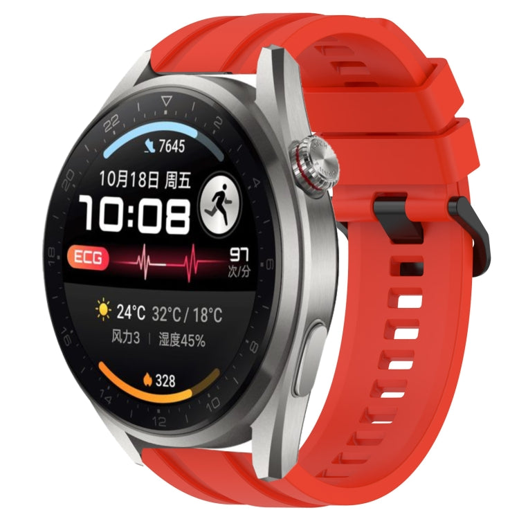 For Huawei Watch 3 Pro New Long & Short Sports Solid Color Silicone Watch Band Set(Red) - Watch Bands by PMC TechLife | Online Shopping South Africa | PMC TechLife
