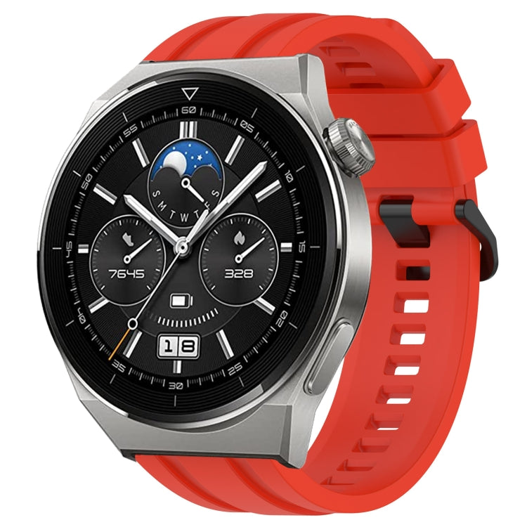 For Huawei Watch 3 Pro Long & Short Sports Solid Color Silicone Watch Band Set(Red) - Watch Bands by PMC TechLife | Online Shopping South Africa | PMC TechLife