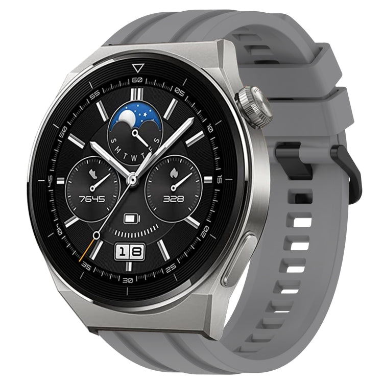 For Huawei Watch 3 Pro Long & Short Sports Solid Color Silicone Watch Band Set(Grey) - Watch Bands by PMC TechLife | Online Shopping South Africa | PMC TechLife