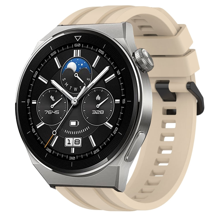 For Huawei Watch 3 Pro Long & Short Sports Solid Color Silicone Watch Band Set(Khaki) - Watch Bands by PMC TechLife | Online Shopping South Africa | PMC TechLife