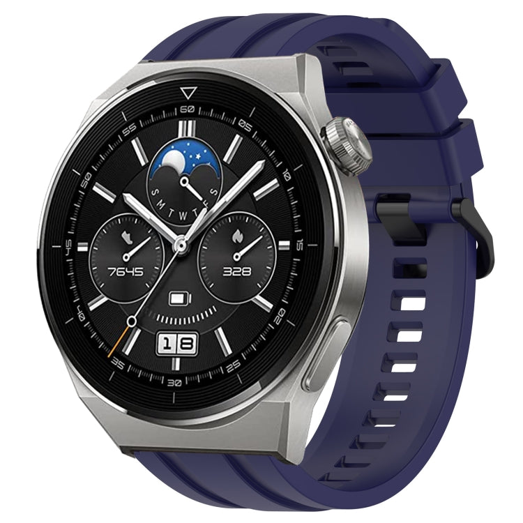 For Huawei Watch 3 Pro Long & Short Sports Solid Color Silicone Watch Band Set(Midnight Blue) - Watch Bands by PMC TechLife | Online Shopping South Africa | PMC TechLife