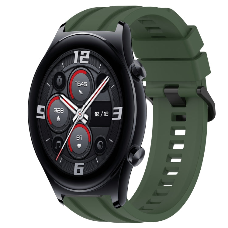 For Huawei Watch 3 Long & Short Sports Solid Color Silicone Watch Band Set(Dark Green) - Watch Bands by PMC TechLife | Online Shopping South Africa | PMC TechLife