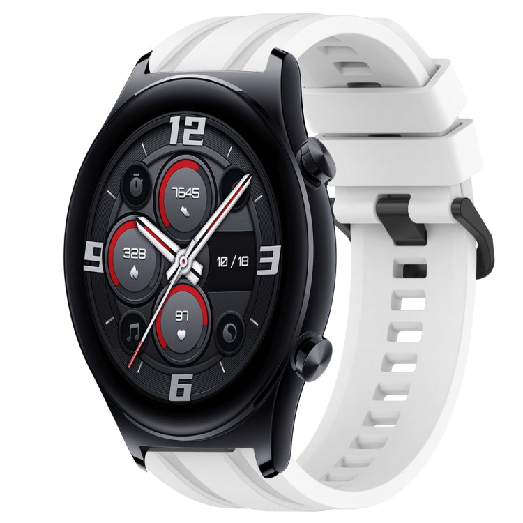 For Huawei Watch 3 Long & Short Sports Solid Color Silicone Watch Band Set(White) - Watch Bands by PMC TechLife | Online Shopping South Africa | PMC TechLife