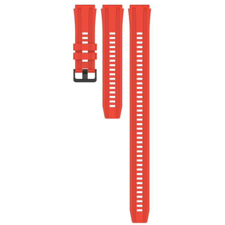 For Huawei Watch 3 Long & Short Sports Solid Color Silicone Watch Band Set(Red) - Watch Bands by PMC TechLife | Online Shopping South Africa | PMC TechLife