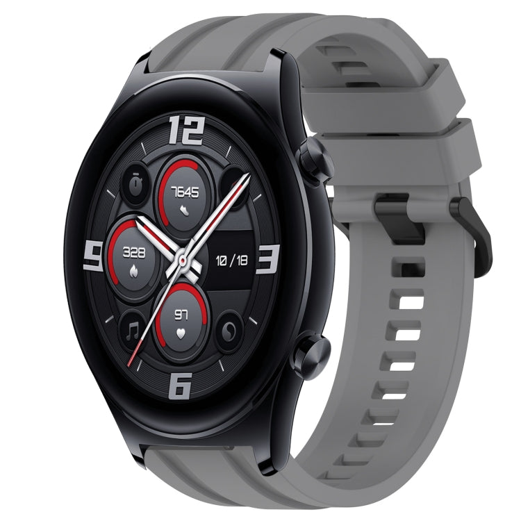 For Huawei Watch 3 Long & Short Sports Solid Color Silicone Watch Band Set(Grey) - Watch Bands by PMC TechLife | Online Shopping South Africa | PMC TechLife