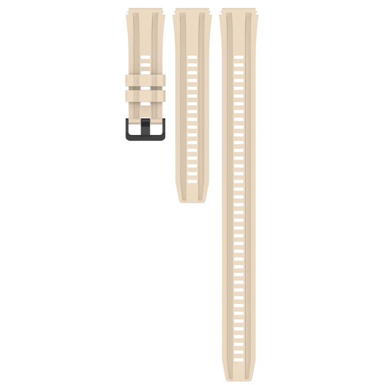 For Huawei Watch 3 Long & Short Sports Solid Color Silicone Watch Band Set(Khaki) - Watch Bands by PMC TechLife | Online Shopping South Africa | PMC TechLife