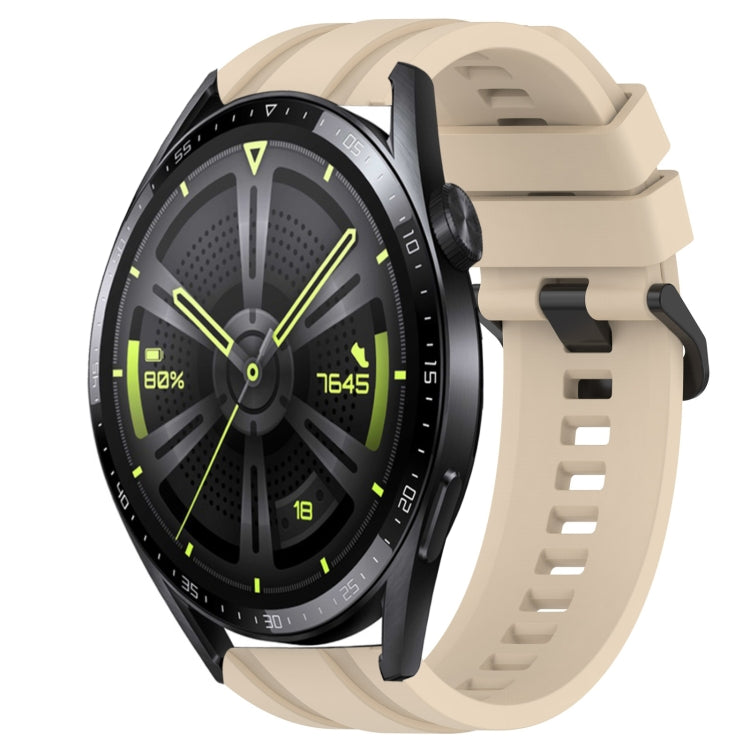 For Huawei Watch GT Runner Long & Short Sports Solid Color Silicone Watch Band Set(Khaki) - Watch Bands by PMC TechLife | Online Shopping South Africa | PMC TechLife