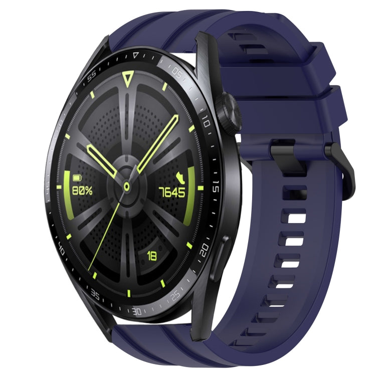 For Huawei Watch GT Runner Long & Short Sports Solid Color Silicone Watch Band Set(Midnight Blue) - Watch Bands by PMC TechLife | Online Shopping South Africa | PMC TechLife