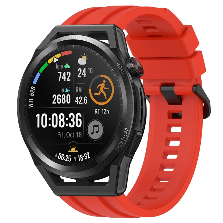 For Huawei Watch Buds Long & Short Sports Solid Color Silicone Watch Band Set(Red) - Watch Bands by PMC TechLife | Online Shopping South Africa | PMC TechLife