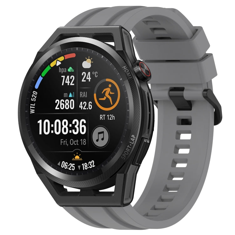 For Huawei Watch Buds Long & Short Sports Solid Color Silicone Watch Band Set(Grey) - Watch Bands by PMC TechLife | Online Shopping South Africa | PMC TechLife