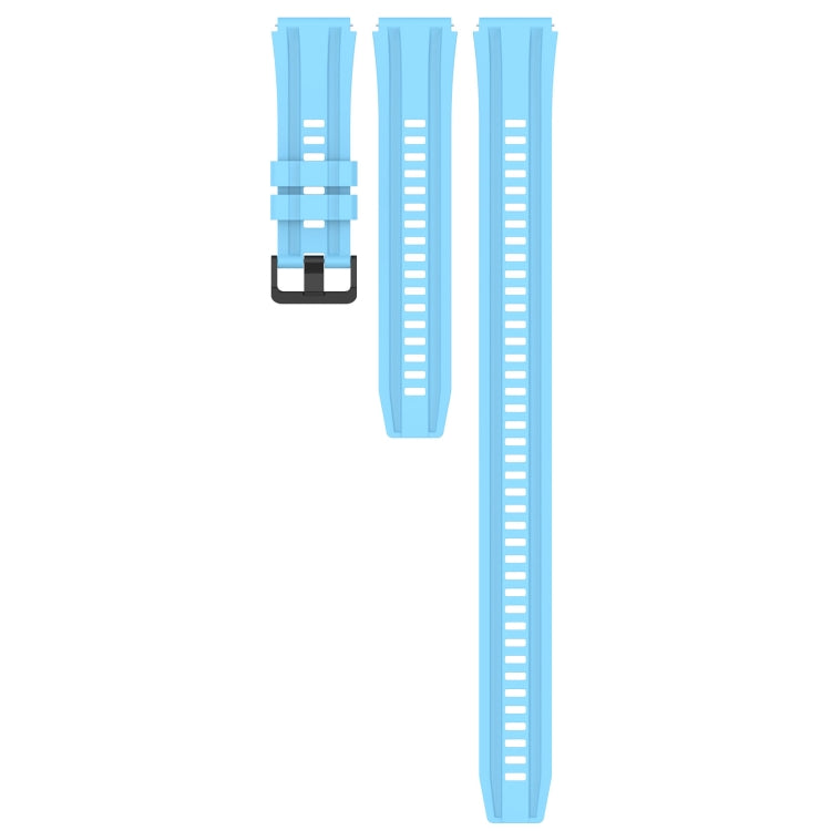 For Huawei Watch Buds Long & Short Sports Solid Color Silicone Watch Band Set(Sky Blue) - Watch Bands by PMC TechLife | Online Shopping South Africa | PMC TechLife